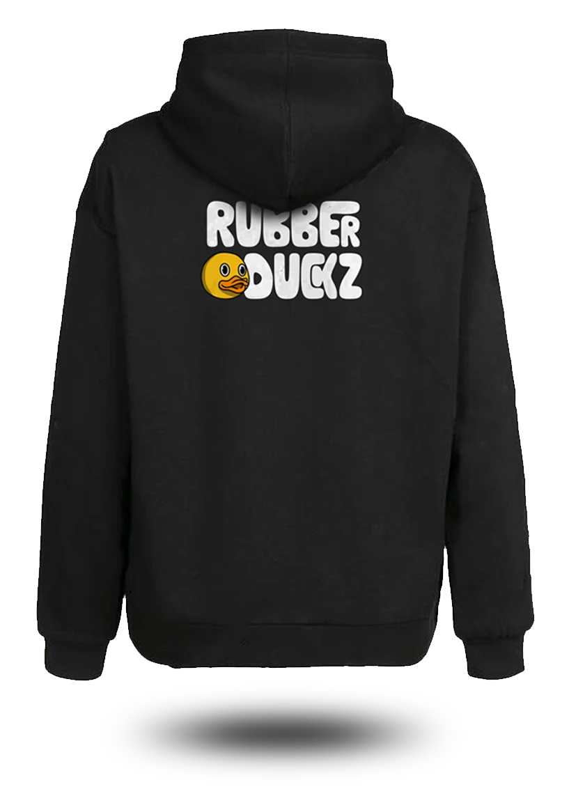 Back of the original Rubber Duckz Genesis hoodie
